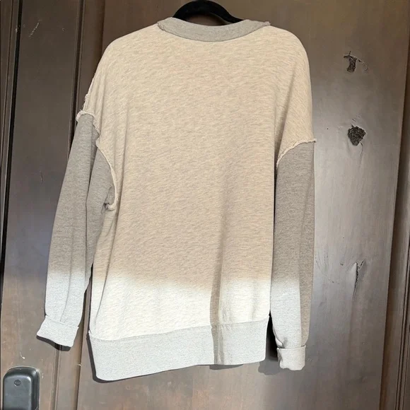 FP Movement by Free People Gray Crewneck Oversized Sweatshirt Top Size Small - Picture 3 of 4